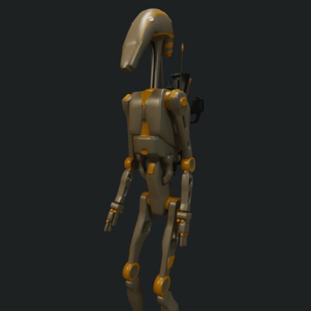 Lowpoly Battledroid from Star Wars preview image 3